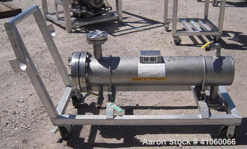 Used- Yula U Tube Heat Exchanger, Approximately 37 Square Feet, Stainless Steel, Horizontal.  Model WCV-6C-39-AAS. 304L Stai...