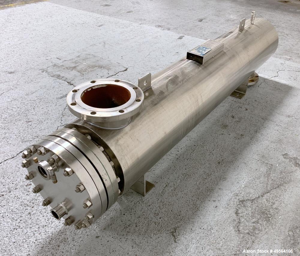 Used Yula Shell and Tube Heat Exchanger, 233 Square Feet, Model WCV-6E-84AAS