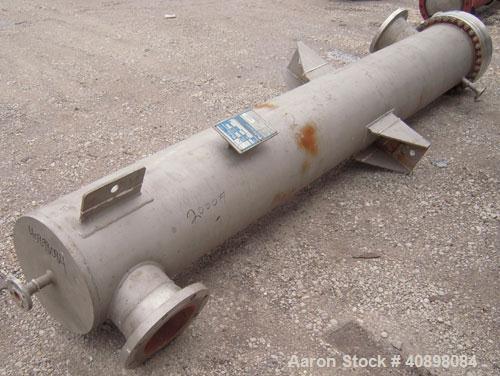 Used Yula U Tube Heat Exchanger, Model WCV-6G-108AAS, 433 Square Feet, 316 L Stainless Steel.  304 L stainless steel shell rated 150 psi at  250 deg.f.. (186) 1/2" diameter x 9' long 316L stainless s...