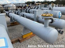 Used Wuxi Chemical Equipment Horizontal 333 sq. ft. Shell and Tube Heat Exchanger. Duplex 2205 stainless steel tubes rated 2...