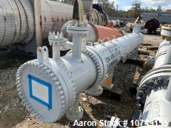 Used Fabsco 284 Square Foot Horizontal Shell and Tube Heat Exchanger. Duplex 2205 stainless steel tubes rated 150 psi at 32 ...