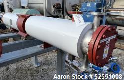 Used- Rubicon Industries Inc Shell & Tube Heat Exchanger, Horizontal. Approximately 102 square feet. Approximate 12-3/4" dia...