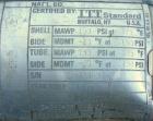 Used ITT Standard 2 Pass U Tube Heat Exchanger, 32 square feet, model 08048, type B-300S, horizontal. Carbon steel shell rated 150 psi at 375 deg.f., (22) 3/4