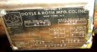 Used-Used: Doyle and roth heat exchanger. Shell rated 100 psi at 200 deg.f., tubes rated fv/75 psi at 100 deg.f.. Serial# J-...