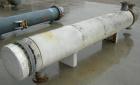 Used Ketema shell and tube heat exchanger, type 1-V-2(BEM), 622 square feet, horizontal. Carbon steel shell, 304 stainless steel tubes, 316 stainless steel heads. (322) tubes X 5/8