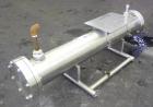 Used Enerquip 8 Pass Shell and Tube Heat Exchanger, approximately 85 square feet, stainless steel, horizontal.  304L Stainless steel shell rated 150 psi at -20 to 375 degrees F.  (160) 3/8