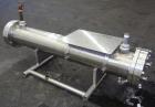 Used Enerquip 8 Pass Shell and Tube Heat Exchanger, approximately 85 square feet, stainless steel, horizontal.  304L Stainless steel shell rated 150 psi at -20 to 375 degrees F.  (160) 3/8