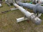 Used Shell & Tube Heat Exchanger, Approximate 48 Square Feet (4.5 Square Meter). Stainless steel shell approximate 240mm diameter x 2430mm long rated 10.6 bar. (30) 20mm Diameter x 2430mm long stainl...
