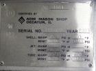 Used ADM Mason Shop Single Pass Shell & Tube Heat Exchanger, 65.8 Square Feet, Vertical. 316 Stainless steel shell rated 200/-15 psi at -20 to 400 deg F. (42) 3/4