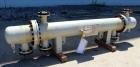 Unused- AT&F Advanced Metals Single Pass Shell and Tube Heat Exchanger, 76.2 Square Feet, Horizontal. Carbon steel shell rated 195 psi at -20 to 400 degrees F. (67) 3/4