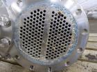 Used Allegheny Bradford U Tube Heat Exchanger, Horizontal, Approximately 49 Square Feet. 304 Stainless steel shell rated 150 psi at 20 to 350 degrees F. (94) 1/2