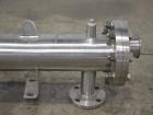 Used- Allegheny Bradford Shell & Tube Heat Exchanger, Stainless Steel, Horizontal. Approximate 41 square feet. (44) Approxim...