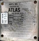 Used- Atlas Shell & Tube Heat Exchanger, 32 Square Feet. 316L Stainless steel tubes, tube sheets bonnets and shell. (55) 0.7...