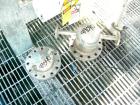 USED: Atlas four pass shell and tube heat exchanger, 17.6 square feet, horizontal. Carbon steel shell rated FV and 150 psi at 400 deg F, (28) 5/8
