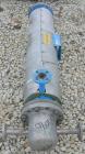 USED: Atlas four pass shell and tube heat exchanger, 17.6 square feet, horizontal. Carbon steel shell rated FV and 150 psi at 400 deg F, (28) 5/8