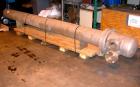 USED: LJE Brunner U-tube heat exchanger, 41 square feet, 304 stainless steel, horizontal. 304 stainless steel shell rated 125 psi at 350 deg F, 304 stainless steel head. (20) 3/4