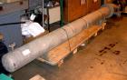USED: LJE Brunner U-tube heat exchanger, 41 square feet, 304 stainless steel, horizontal. 304 stainless steel shell rated 125 psi at 350 deg F, 304 stainless steel head. (20) 3/4