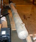 USED: LJE Brunner U-tube heat exchanger, 41 square feet, 304 stainless steel, horizontal. 304 stainless steel shell rated 125 psi at 350 deg F, 304 stainless steel head. (20) 3/4