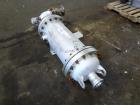 Used Chemineer Shell & Tube Heat Exchanger Static Mixer, Approximate 50 Square Feet, Vertical. 304 Stainless steel shell rated 150 psi at 100 degrees F. (64) 1