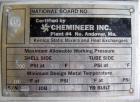Used 5 Square Foot Kenics Chemineer High Efficiency Heat Exchanger, Type 6-107 Shell and Tube Heat Exchanger. 5.05 square feet of internal heat transfer area. Each tube has internal static mixer, siz...