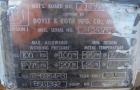 Used Doyle and Roth Shell and Tube Heat Exchanger, 98 square feet, vertical. Carbon steel shell rated 100 psi at 100 deg F, (126) 3/4