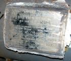 Used Doyle and Roth Shell and Tube Heat Exchanger, 98 square feet, vertical. Carbon steel shell rated 100 psi at 100 deg F, (126) 3/4