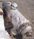 Used Doyle And Roth Shell And Tube Heat Exchanger, 98 square feet, vertical. Carbon steel shell rated 100 psi at 100 deg.f., (126) 3/4