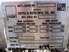 Used Doyle and Roth Shell and Tube Heat Exchanger, 247 square feet, horizontal. Hastelloy C276 tubes, tube sheets, heads and bonnets with (126) 3/4