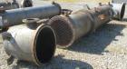 Used Doyle and Roth Single Pass Shell and Tube Heat Exchanger, 969 square feet, horizontal. 316L Stainless steel shell with expansion ring rated 50 psi at –20 to 350 degrees F. (247) 1-1/4