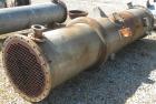Used Doyle and Roth Single Pass Shell and Tube Heat Exchanger, 969 square feet, horizontal. 316L Stainless steel shell with expansion ring rated 50 psi at –20 to 350 degrees F. (247) 1-1/4