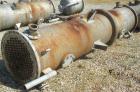 Used Doyle and Roth Single Pass Shell and Tube Heat Exchanger, 969 square feet, horizontal. 316L Stainless steel shell with expansion ring rated 50 psi at –20 to 350 degrees F. (247) 1-1/4