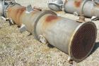 Used Doyle and Roth Single Pass Shell and Tube Heat Exchanger, 969 square feet, horizontal. 316L Stainless steel shell with expansion ring rated 50 psi at –20 to 350 degrees F. (247) 1-1/4