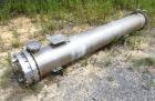 Used Enerquip U Tube Shell & Tube Heat Exchanger, Approximately 500 Square Feet, Model BEUB, Stainless Steel, Horizontal. 304L Stainless steel shell rated 150 psi at -20 to 300 degrees F. (218) 1/2