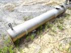 Used Enerquip U Tube Shell & Tube Heat Exchanger, Approximately 500 Square Feet, Model BEUB, Stainless Steel, Horizontal. 304L Stainless steel shell rated 150 psi at -20 to 300 degrees F. (218) 1/2
