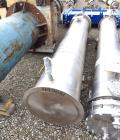 Used Enerquip U Tube Shell & Tube Heat Exchanger, Approximately 800 Square Feet, Model BEUH, Stainless Steel, Horizontal. 304L Stainless steel shell rated 150 psi at -20 to 300 degrees F. (354) 1/2