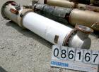 USED: Fab-Rite single pass shell and tube heat exchanger, approx 199 square feet, vertical. Carbon steel shell, stainless steel head with an 8