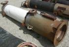 USED: Fab-Rite single pass shell and tube heat exchanger, approx 199 square feet, vertical. Carbon steel shell, stainless steel head with an 8