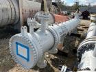 Used Fabsco 284 Square Foot Horizontal Shell and Tube Heat Exchanger. Duplex 2205 stainless steel tubes rated 150 psi at 32 to 150 degrees F, 14' Tube length, 3/4'' tube diameter. 21'' Shell diameter...