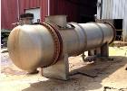 Used Gaston County Dyeing Machine Multiple Pass Shell and Tube Heat Exchanger. Approximate 4550 square feet, horizontal. 304L stainless steel shell rated 25psi/full vacuum at -20 to 250 degrees F. (1...