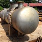 Used Gaston County Dyeing Machine Multiple Pass Shell and Tube Heat Exchanger. Approximate 4550 square feet, horizontal. 304L stainless steel shell rated 25psi/full vacuum at -20 to 250 degrees F. (1...