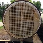 Used Gaston County Dyeing Machine Multiple Pass Shell and Tube Heat Exchanger. Approximate 4550 square feet, horizontal. 304L stainless steel shell rated 25psi/full vacuum at -20 to 250 degrees F. (1...