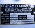 Unused-Graham Corp Heliflow Heat Exchanger, R30SF-18L. Copper tubes, brass manifolds, fabricated carbon steel casing and bas...