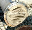 USED: Halberg Six Pass Shell and Tube Heat Exchanger, 157 square feet, horizontal. 2205 stainless steel shell rated 6 bar (87 psi). (200) 1/2