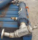 Used ITT Standard Single Pass Shell And Tube Heat Exchanger, 19 square feet, Part# 5-162-05-024-024, Horizontal. 316 stainless steel shell rated 225 psi at 450 deg.f., and –20 deg.f. at 225 psi. (80)...