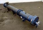 Used ITT Industries Shell & Tube Heat Exchanger, Approximate 124 Square Feet, Horizontal. Carbon steel shell rated 100 psi at -20 to 375 degrees F. (200) 3/8