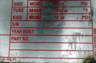 Used ITT Industries Shell & Tube Heat Exchanger, Approximate 124 Square Feet, Horizontal. Carbon steel shell rated 100 psi at -20 to 375 degrees F. (200) 3/8