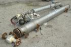 Used J.D. Cousins Two Pass Shell & Tube Heat Exchanger, approximately 61 square feet, horizontal, model FS6144BEM. 316L Stainless steel shell rated 150/FV psi at 300 deg F and –20 deg F at 150/FV psi...