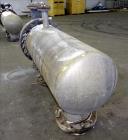 Used J.F.D. Tube & Coil Products U Tube Shell & Tube Heat Exchanger, Approximate 454 Square Feet, Horizontal. SB-434-825 Incoloy 825 shell rated 75 psi at 350 degrees F, (232) 3/4