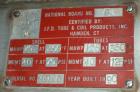 Used J.F.D. Tube & Coil Products U Tube Shell & Tube Heat Exchanger, Approximate 597 Square Feet, Horizontal. 316L Stainless steel shell rated 75 psi at 350 degrees F, (127) 3/4