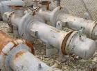 USED:Johnson-Hunt Ltd 2 pass shell and tube heat exchanger, 110 sq ft.Stainless steel tubes, carbon steel shell and heads. (100) 5/8